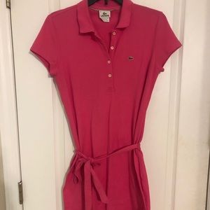 Lacoste Pink Tie Dress Size Small